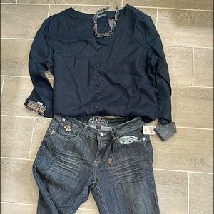 Liz Claiborne styled outfit with jewelry NWT